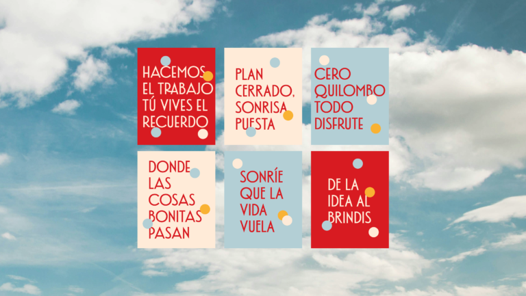 Piezas gráficas con mensajes de marca Loca Como Mi Madre diseño branding eventos