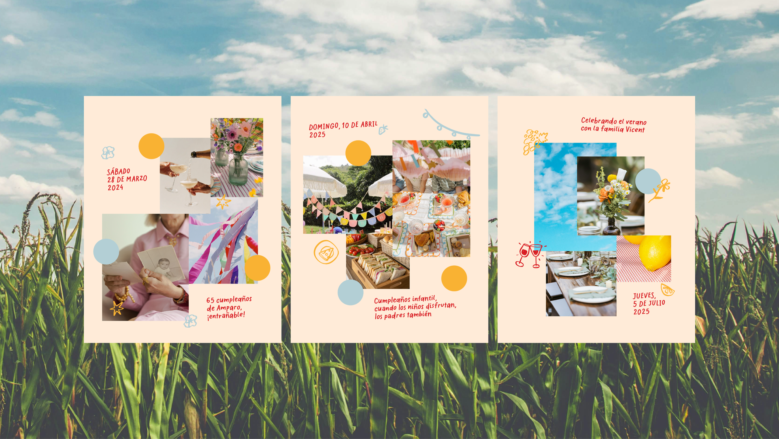 Tarjetas gráficas y aplicaciones branding Loca Como Mi Madre diseño Get Me