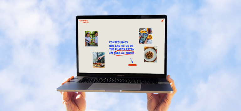 Diseño web del estudio Fernando García con fotografía gastronómica integrada