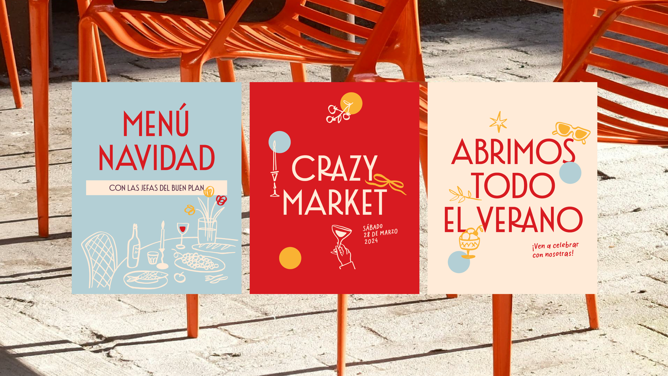 Posters promocionales eventos Loca Como Mi Madre diseño estratégico Get Me