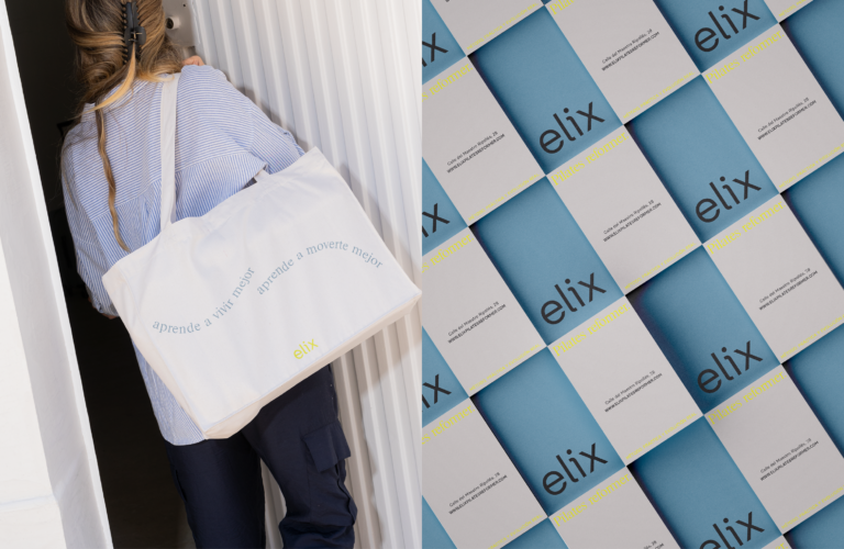 Aplicación de la identidad visual de ELIX Pilates dentro del proyecto de branding de Get Me